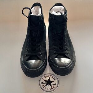 Converse All Star Canvas Hi Top Black Size 8